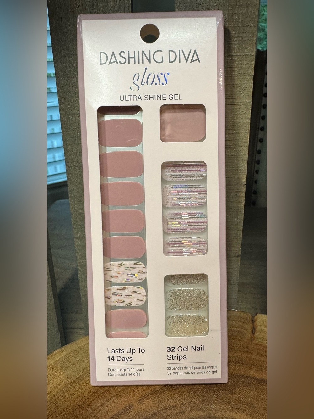 Dashing Diva Gloss Ultra Shine Gel Nail Kit. New. Mauve & Iridescent Sparkle